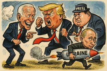 The Absurd Theater of Global Politics — A Closer Look at a Telling Political Cartoon